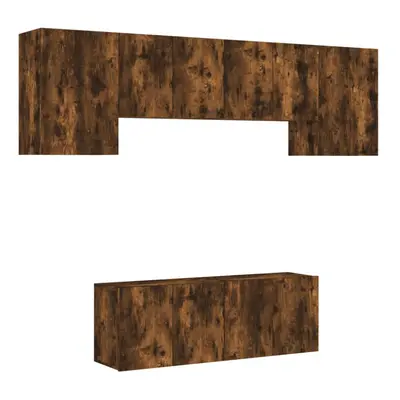 (smoked oak) vidaXL TV Wall Units Piece Floating TV Wall Unit TV Stand Engineered Wood