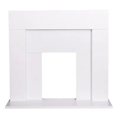 Adam Miami Fireplace Suite in Pure White, Inch