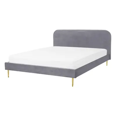 Bed Velvet FLAYAT x cm (EU King Size) Grey