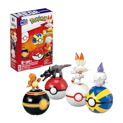 PokÃ©mon Action Figure Building Toys, Fire-Type Trainer Team with Pieces, Poseable Salandit Litw