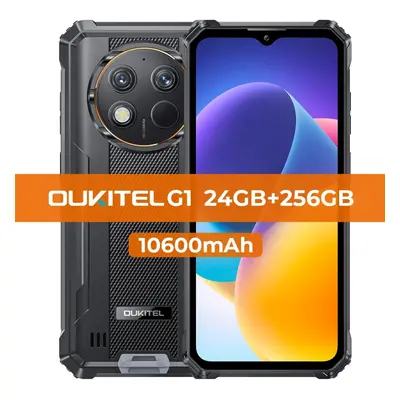 (black) Oukitel G1 Rugged smartphone 10600mAh 24GB+256GB