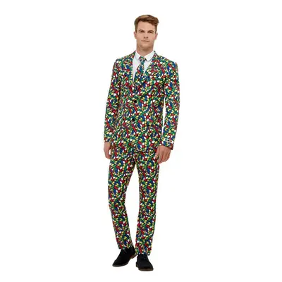 Mens Adults 1980s Rubik's Cube Fancy Dress Costume Suit Official Merchandise Extra Large