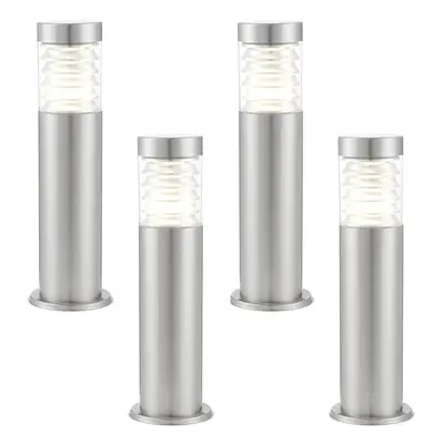 4 PACK Outdoor Post Bollard Light Marine Steel 0.5m 10W LED Driveway Path Lamp