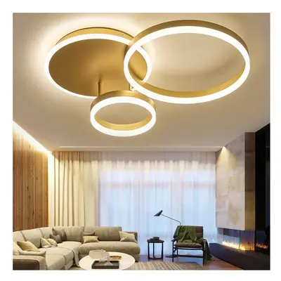 Modern Round LED Chandelier Ceiling Light, Circle Dimmable