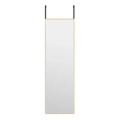 (gold, x cm) vidaXL Door Mirror Glass and Aluminium Hanging Mirror Black/Gold Multi Sizes