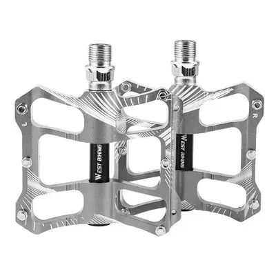 (Silver) Bicycle Pedals Mountain Riding Aluminum Aloy Cycling