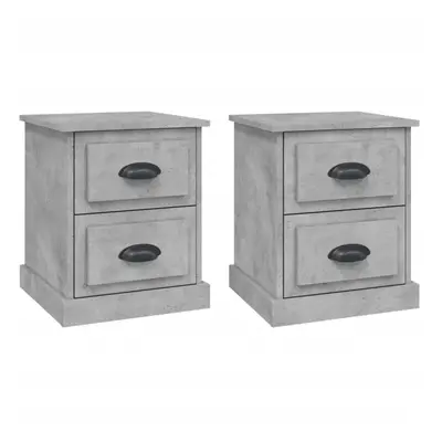 (concrete grey, pcs) vidaXL Bedside Cabinet Side Table Nightstand Side Cabinet Engineered Wood