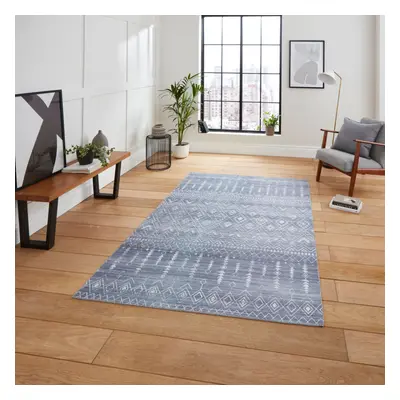 (Grey, x Cm) Think Rugs Rio K5308 Digital Print Flat Weave Rug