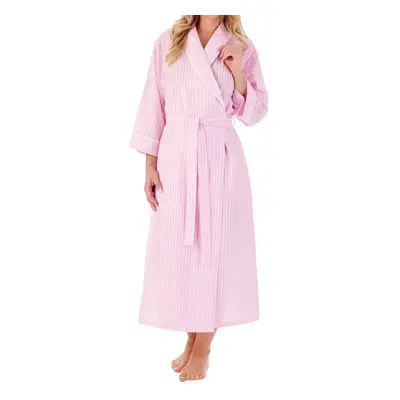 (Pink, 10/12) Slenderella HC01228 Women's Striped Cotton Dressing Gown