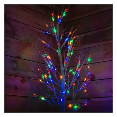 2.4m Birch Tree with Multicoloured LEDs