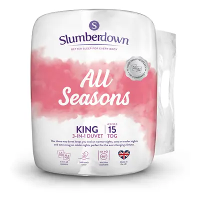 (15 Tog All Seasons, King) Slumberdown Combi Duvet UK Made