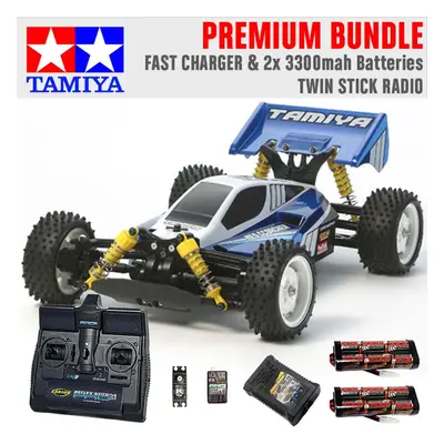 TAMIYA RC Neo Scorcher Buggy (TT-02b) 1:10 Premium Stick Radio Bundle