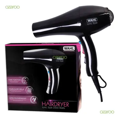 Wahl Professional Womens Ionic Style Hairdryer with Cool Shot 2000W Black, ZX906