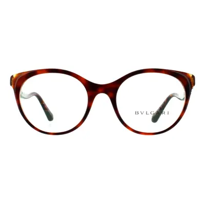 Bvlgari Glasses Frames BV4192B Havana Amber Yellow Clear Women