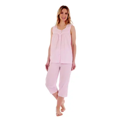 (Pink, 20/22) Slenderella PJ77233 Women's Spotted Cotton Pyjama Set