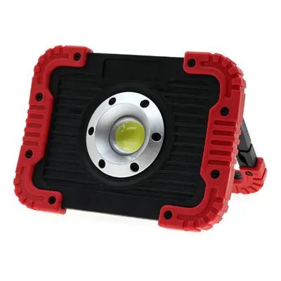 (Red) 10W Portable USB Rechargeable LED COB Camping Light Outdoor Flood Light for Hiking Fishing