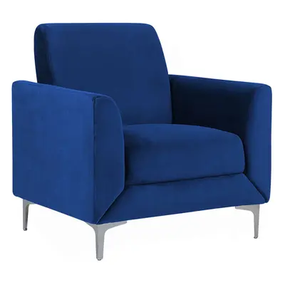 Armchair FENES Velvet Navy Blue