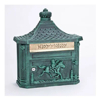 (Antique Green) Post Box Antique Style Wall Hanging