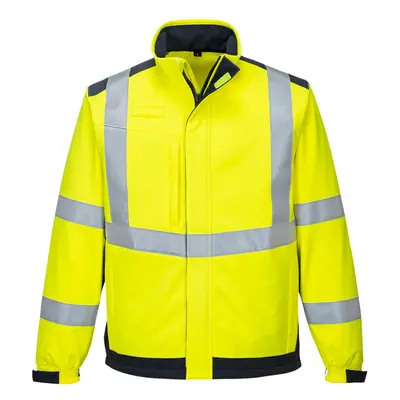 (Yellow/Navy, 4XL) Portwest Modaflame Multi Arc Softshell Jacket