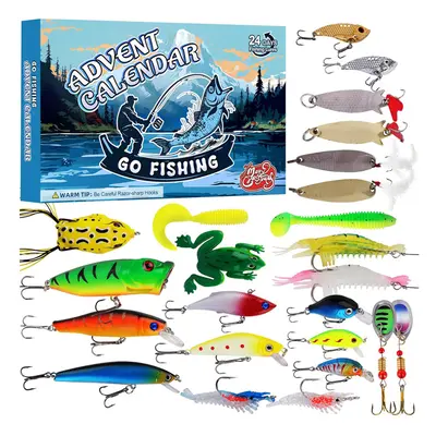 Fishing Tackle Advent Calendar Christmas Days Countdown Blind Box Xmas Gift