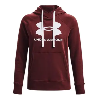 Under Armour Women's Rival Fleece Logo Hoodie Burgundy 690