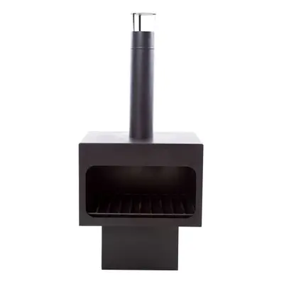 RedFire Fireplace Heater Stove with Chimney/Grid Jersey Steel Black