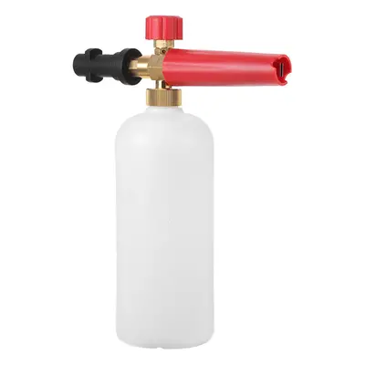 (Red) 1L High Pressure Foam Pot 1/4 Quick Insert Fast Interface Adjustable Nozzle Head Pure Copp