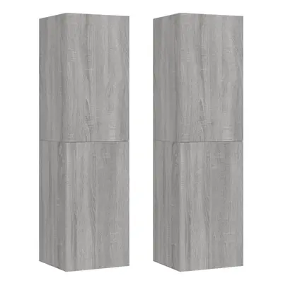 (grey sonoma, 30.5 x x cm/ pcs) vidaXL TV Cabinet Engineered Wood Wall Mounted Stand Living Room