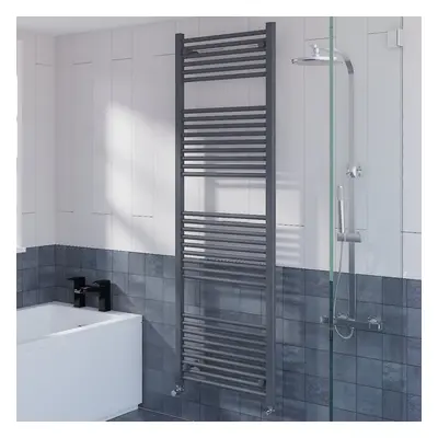 WarmeHaus Straight Heated Towel Rail Radiator Ladder for Bathroom Wall Mounted Anthracite 1800x6