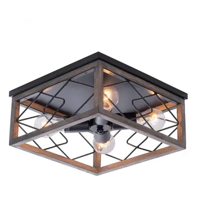 Flush Retro Mount Ceiling Light Vintage Industrial Lamp Living Room Kitchen 110-240V