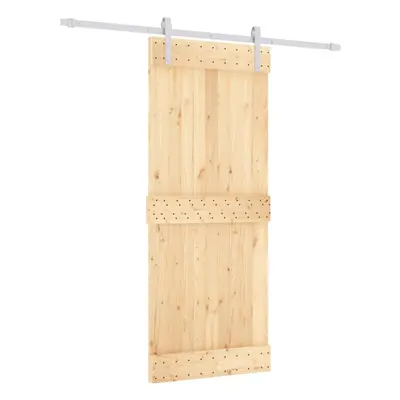 vidaXL Sliding Door with Hardware Set Interior Door Barn Door Solid Wood Pine