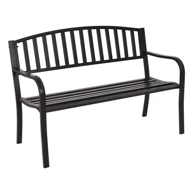 Steel Garden Bench Outdoor Bench w/ Streak Design Robust Steel Frame