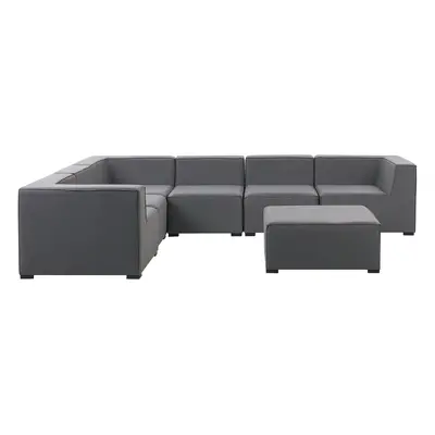 Garden Corner Sofa with Ottoman Seater AREZZO Right Hand Modular Grey