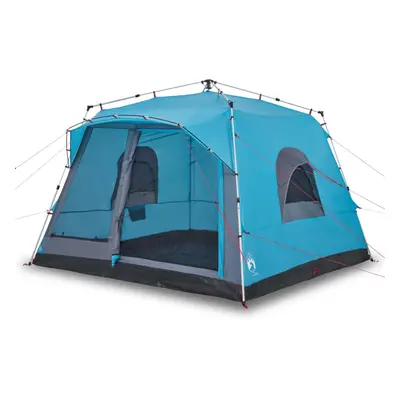 (blue) vidaXL Family Tent Cabin 7-Person Lightweight Tent Camping Tent Quick Release