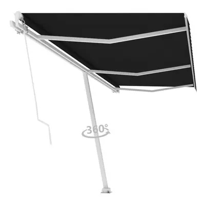 vidaXL Freestanding Manual Retractable Awning 600x300 cm Anthracite Outdoor