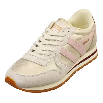 (8) Gola Daytona Blaze Womens Fashion Trainers in Gold Pink