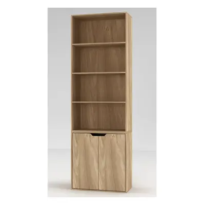 (Oak) Tier With Door | Bookcase Set