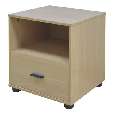 (Oak, 1) Wooden Nightstands with Drawers Bedside Table