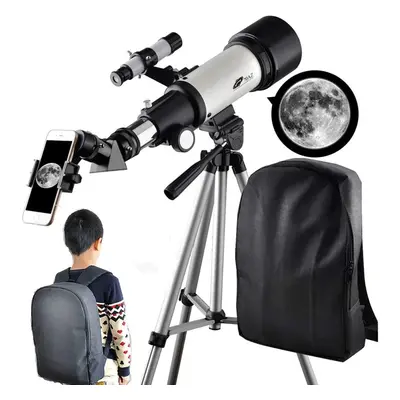 Telescopes for Adults 70mm Aperture 400mm AZ Mount, Astronomical Refractor Portable Telescope fo