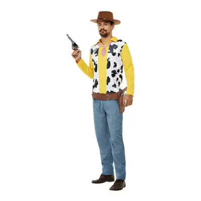 Mens Yellow Western Cowboy Fancy Dress Costume (Medium)