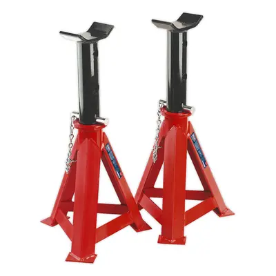 PAIR Tonne Axle Stands - Full Width Crutch - 525mm to 765mm Working Height