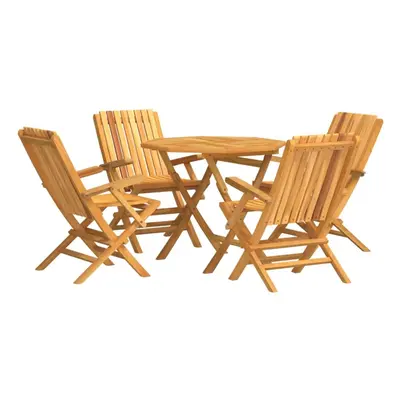 (octagon, with armrest) vidaXL Garden Dining Set Outdoor Table and Chairs Piece Solid Wood Teak