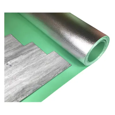 Silver Vinyl Click Flooring Underlay LVT Underlay - 10m2 Roll