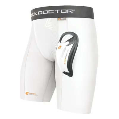 (S, White) Shock Doctor Core Compression Shorts