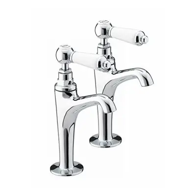 Bristan RS HNK C Renaissance High Neck Kitchen Pillar Taps, Chrome