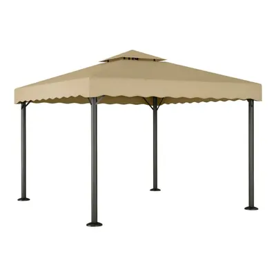 vidaXL Gazebo Taupe 3x3 m Aluminium and Steel Garden Outdoor Party Marquee