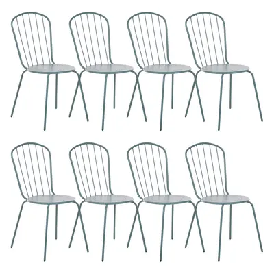 Set of Chairs CALVI Metal Light Blue