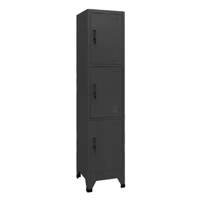 vidaXL Locker Cabinet Anthracite cm Steel Storage Office Cabinet Furniture