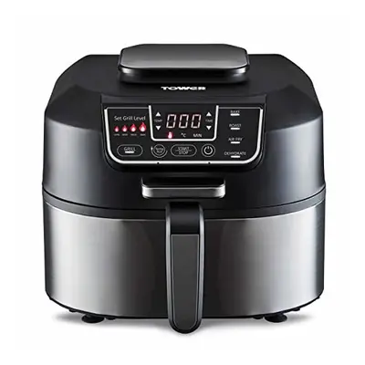 Tower T17086 Vortx in Air Fryer and Grill with Crisper, 5.6L, Black