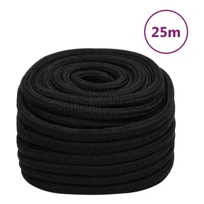 (black, mm/ m) vidaXL Braided Boat Rope Polyester Sturdy Yacht Cable Black/White Multi Sizes